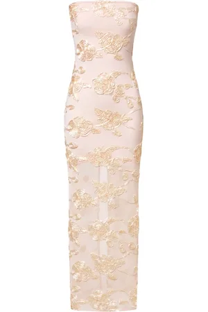 ROTATE Femme, Robes, Rose, Taille: 38 FR Robe Tube en Maille Florale