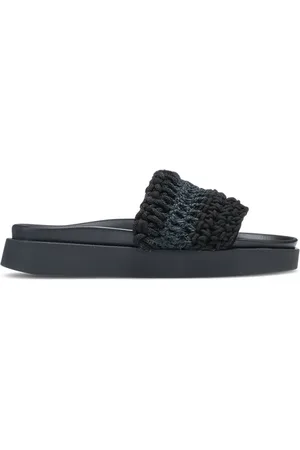 INUIKII Femme, Chaussures, Noir, Taille: 38 EU Sandales Noires Tricotées