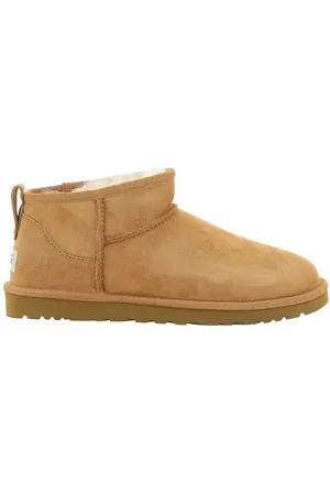 UGG Homme, Chaussures, Brun, Taille: 42 EU Mini Bottines en Cuir avec Shearling