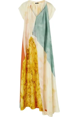 Joseph Femme, Robes, Multicolore, Taille: 38 FR Robe en Soie Imprimé Marbre