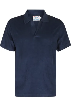 MC2 SAINT BARTH Homme, Tops, Bleu, Taille: M Polo en Éponge de Coton Bleu