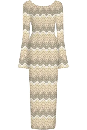 MC2 SAINT BARTH Femme, Robes, , Taille: 38 FR Robe longue à manches longues Sea Wave