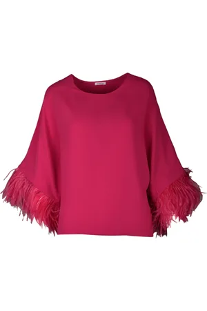 P.A.R.O.S.H. Femme, Blouses et Chemises, Rose, Taille: 40 FR Chemisier Imprimé Léopard