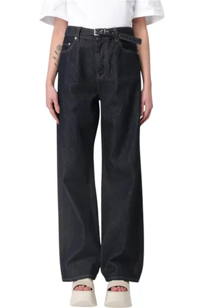 Ganni Femme, Jeans, Bleu, Taille: W26 Jean Large Bleu à Ceinture