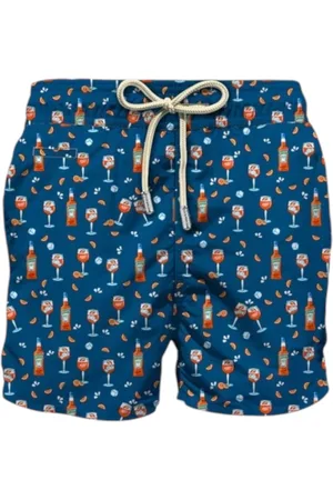 MC2 SAINT BARTH Homme, Maillots de bain, Bleu, Taille: L Shorts de Plage Homme Double Spritz