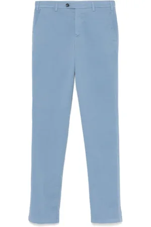 CANALI Homme, Pantalons, Bleu, Taille: XL Pantalon Chino céruleen avec fermeture à bouton