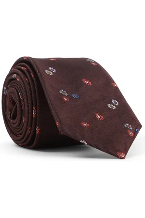 Paul Smith Homme, Accessoires, Brun, Taille: ONE Size Cravate Homme Fleurs Collection Élégante