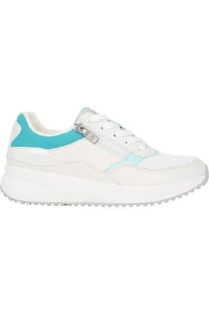 Waldläufer Femme, Chaussures, Blanc, Taille: 42 EU Baskets confortable à lacets et zip - blanc