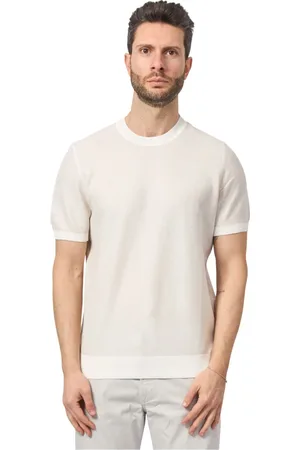 HUGO BOSS Homme, Tops, Blanc, Taille: L T-shirt blanc avec col rond