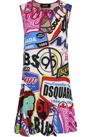 Dsquared2 Femme, Robes, Multicolore, Taille: 36 FR Robe Noire Élégante pour Femmes