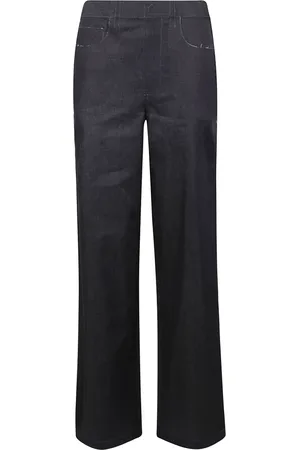 Marni Femme, Jeans, Noir, Taille: 38 FR Pantalon large à coutures contrastées