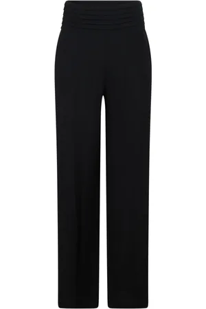 MVP Wardrobe Femme, Pantalons, Noir, Taille: 38 FR Pantalon Calypso Style Smoking Taille Haute