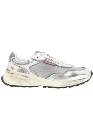 Dsquared2 Homme, Chaussures, Blanc, Taille: 45 EU Baskets Rétro Vintage avec Panneaux et Semelle Texturée