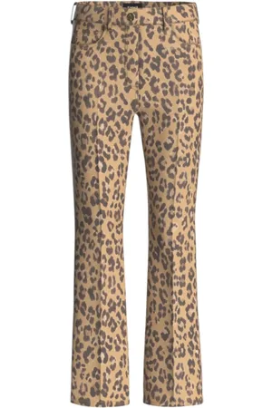 MARELLA Femme, Pantalons, , Taille: 40 FR Pantalon Flare Naturel avec Imprimé Animalier