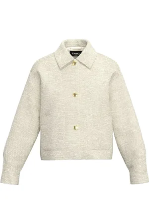 MARELLA Femme, Vestes, , Taille: 36 FR Veste Ivoire en Tissu Bouclé