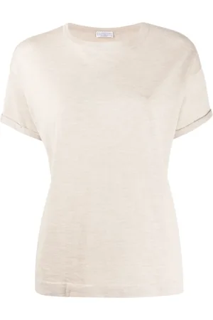 Brunello Cucinelli Femme, Pulls, , Taille: 38 FR Haut Tricoté en Cachemire à Col Bateau