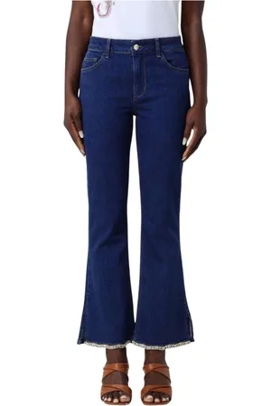 Liu Jo Femme, Jeans, Bleu, Taille: W26 Jean Évasé avec Ourlets Ornés