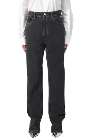 GCDS Femme, Jeans, Noir, Taille: W26 Jean Noir à Jambe Droite pour Femme