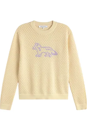 Maison Kitsuné Femme, Pulls, Jaune, Taille: 40 FR T-shirt Vanilla Jersey