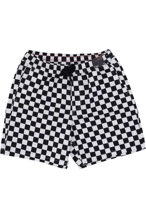 Vans Homme, Shorts, Noir, Taille: W38 Shorts Homme à Carreaux avec Taille Élastique