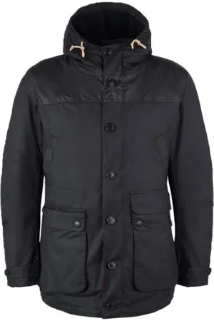 Barbour Homme, Vestes, Noir, Taille: M Parka en Coton Ciré Jeu Mwx0698