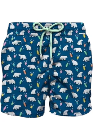 MC2 SAINT BARTH Homme, Maillots de bain, Bleu, Taille: L Shorts de Plage Ice Bear pour Homme