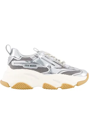 Steve Madden Femme, Chaussures, Gris, Taille: 37 EU Metallic Baskets Possession-E