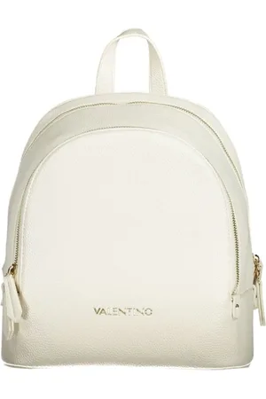 Valentino by Mario Valentino Femme, Sacs, Blanc, Taille: ONE Size Sac à Dos Blanc en Polyéthylène avec Bretelles Réglables