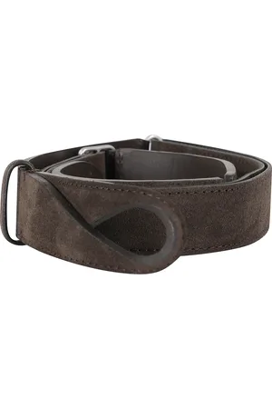 Orciani Homme, Accessoires, Brun, Taille: ONE Size Ceinture en daim marron avec anneau coulissant