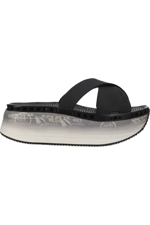 Premiata Femme, Chaussures, Noir, Taille: 38 EU Mules Femme au Design Croisé