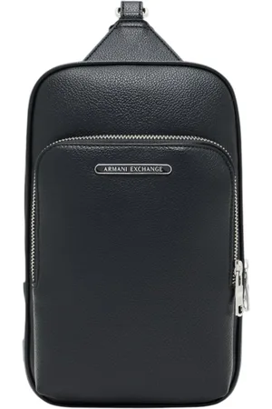 Armani Exchange Homme, Sacs, Noir, Taille: ONE Size Sac bandoulière noir avec fermeture éclair