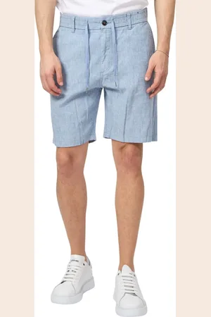 HUGO BOSS Homme, Shorts, Bleu, Taille: W40 Shorts en Coton Bleu à Cordon