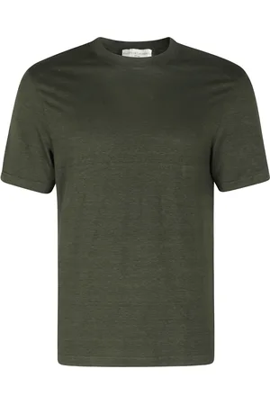 FILIPPO DE LAURENTIIS Homme, Tops, Vert, Taille: 2XL T-shirt en lin stretch