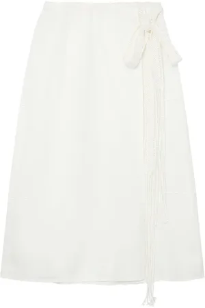 WALES BONNER Femme, Jupes, Blanc, Taille: 42 FR Jupe Midi à Imprimé Floral
