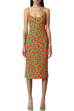 Moschino Femme, Robes, Multicolore, Taille: 42 FR Robe Rouge à Imprimé Cerise Ss23