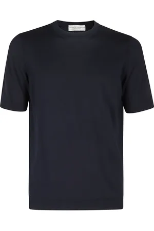 FILIPPO DE LAURENTIIS Homme, Tops, Bleu, Taille: XL T-shirt en coton coupe droite