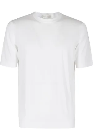 FILIPPO DE LAURENTIIS Homme, Tops, Blanc, Taille: L T-shirt en coton coupe droite