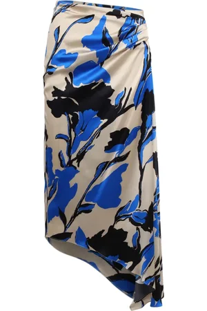 Max Mara Femme, Jupes, Multicolore, Taille: 40 FR Jupe Asymétrique en Satin Imprimé