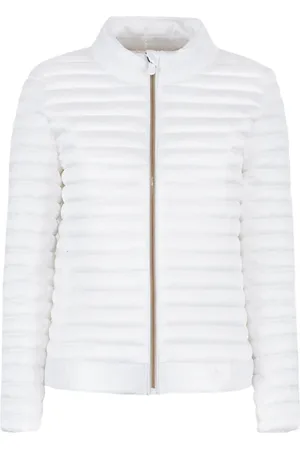 save the duck Femme, Vestes, Blanc, Taille: 44 FR Veste Blanche Matelassée Alyssa avec Fermeture Éclair