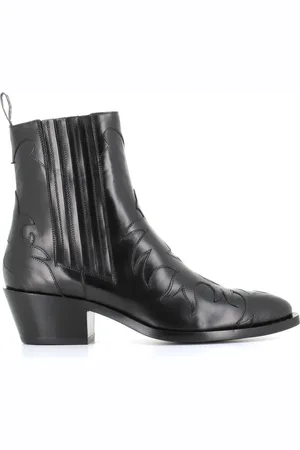 SARTORE Femme, Chaussures, Noir, Taille: 38 EU Bottes élastiques en cuir noir