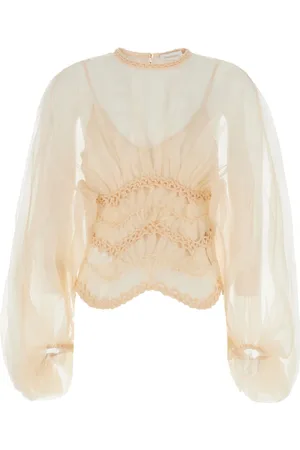 ZIMMERMANN Femme, Blouses et Chemises, , Taille: 40 FR Haut en Soie avec Éclairage