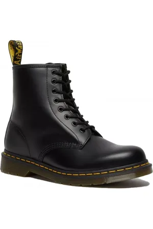 Dr. Martens Femme, Chaussures, Noir, Taille: 37 EU Botte emblématique en cuir lisse