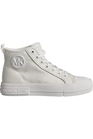 Michael Kors Femme, Chaussures, Blanc, Taille: 35 EU Baskets montantes en toile pour femmes