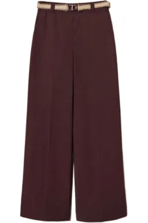 Twin-Set Femme, Pantalons, Brun, Taille: 36 FR Pantalon Palazzo Café