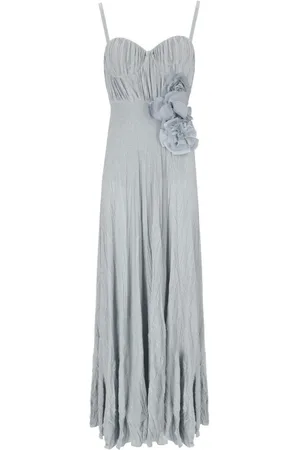 Elisabetta Franchi Femme, Robes, Bleu, Taille: 40 FR Robe Bleu Ciel avec Détail Floral