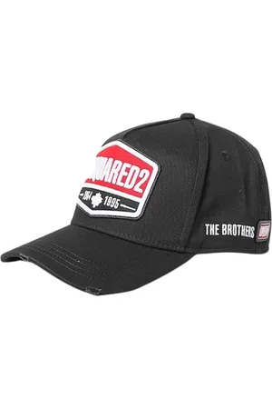Dsquared2 Homme, Accessoires, Noir, Taille: ONE Size Casquette noire avec patch de baseball