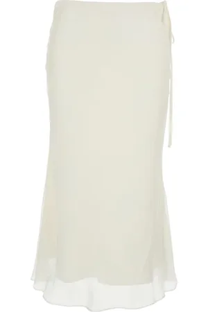 DUNST Femme, Jupes, Blanc, Taille: 38 FR Jupe Blanche avec Fermeture à Latéral