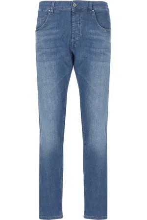Don the Fuller Homme, Jeans, Bleu, Taille: W31 Jean en Coton Bleu avec Broderie