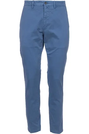 Siviglia Homme, Pantalons, Bleu, Taille: W36 Pantalon Slim Fit en gabardine de coton
