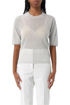 SLOWEAR Femme, Pulls, Gris, Taille: 40 FR Haut Tricoté Beige pour Femmes